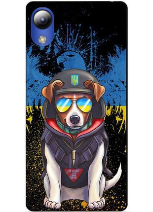 Силиконовый чехол бампер для zte blade l8 с рисунком пес патрон