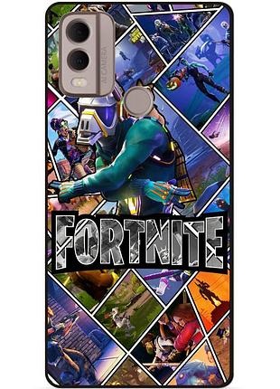 Силіконовий чохол бампер для nokia c22 з картинкою фортнайт fortnite