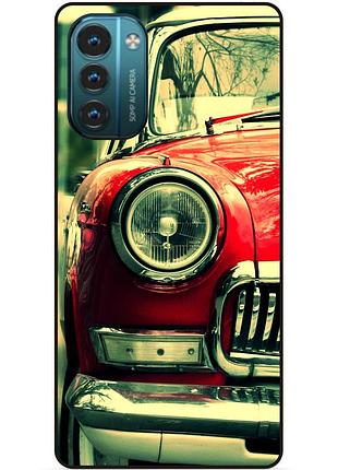Силиконовый чехол бампер для nokia g11 с рисунком ретро авто chevrolet машина
