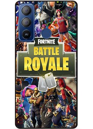 Силіконовий чохол бампер для tecno pop 5 lte гра fortnite фортнайт