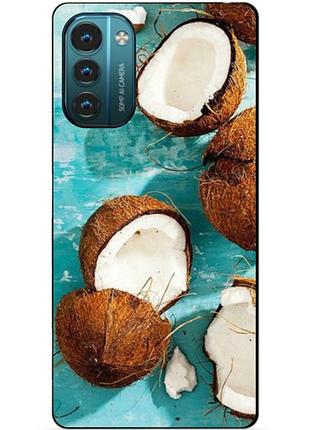Силіконовий чохол бампер для nokia g21 з малюнком кокоси