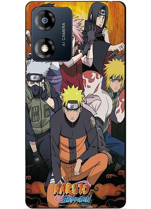 Силиконовый чехол бампер для motorola moto e13 с рисунком naruto наруто аниме
