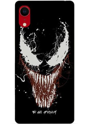 Силиконовый чехол бампер для iphone xr с рисунком веном venom