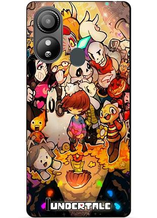 Силиконовый чехол бампер для zte blade l220 с рисунком андертейл undertale