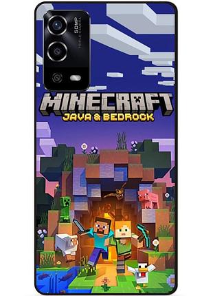Силіконовий чохол бампер для oppo a55 з картинкою майнкрафт minecraft
