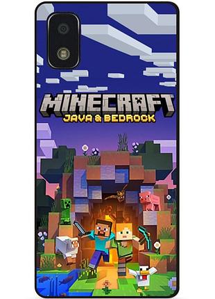 Силиконовый чехол бампер для zte blade l210 с картинкой майнкрафт minecraft
