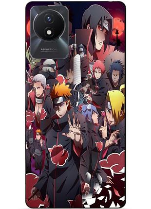 Силиконовый чехол бампер для vivo y02 с рисунком наруто naruto аниме