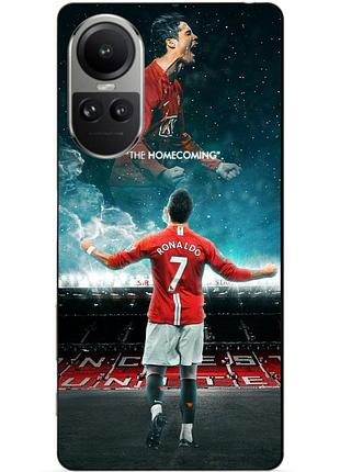 Силиконовый чехол бампер для oppo reno 10 с рисунком роналдо мю ronaldo