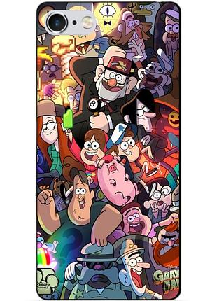 Силиконовый чехол бампер для iphone 6 с рисунком гравити фолз gravity falls