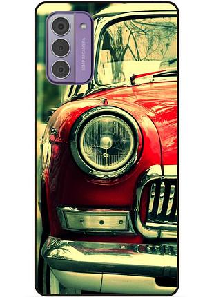 Силиконовый чехол бампер для nokia g42 с рисунком ретро авто chevrolet машина