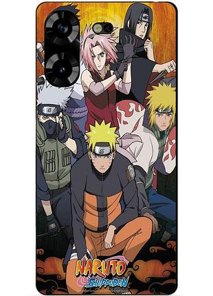 Силиконовый чехол бампер для tecno pova 5 с рисунком naruto наруто аниме