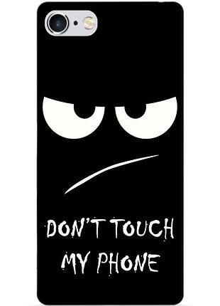 Силиконовый чехол бампер для iphone 6 с рисунком глаза dont touch my phone