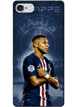 Силиконовый бампер чехол для iphone 6 с рисунком мбаппе псж mbappe