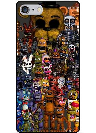 Силиконовый бампер чехол для iphone 6 plus с рисунком freddy фредди аниматроники