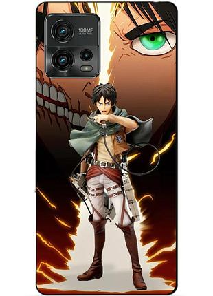 Силіконовий чохол бампер для motorola moto g72 з малюнком атака титанів attack on titan