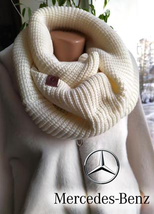 Шарф-снуд женский белый mercedes-benz. арт: b6 695 2247