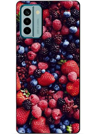 Силіконовий чохол бампер для nokia g22 з малюнком ягоди