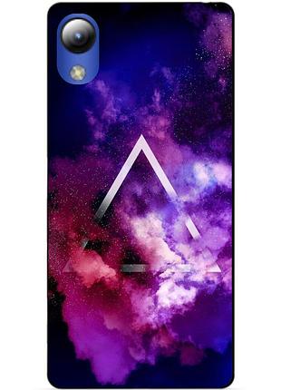 Силиконовый чехол бампер для zte blade l8 с рисунком космос галактика