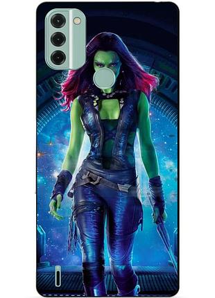 Силиконовый чехол бампер для nokia c31 с рисунком гамора стражи галактики gamora