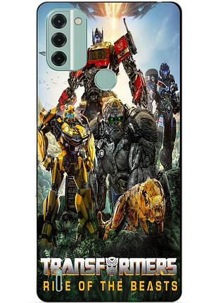 Силіконовий чохол бампер для nokia c31 зверобати трансформери transformers