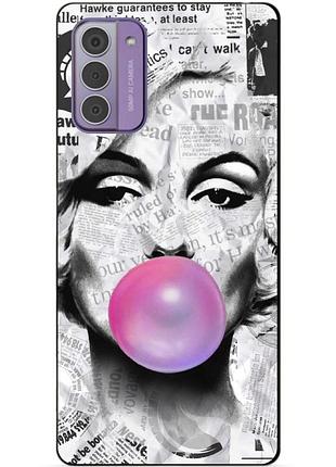 Силиконовый чехол бампер для nokia g42 с рисунком мэрилин монро marilyn monroe