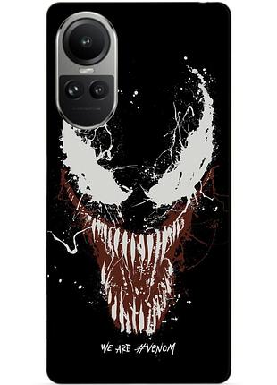 Силиконовый чехол бампер для oppo reno 10 с рисунком веном venom