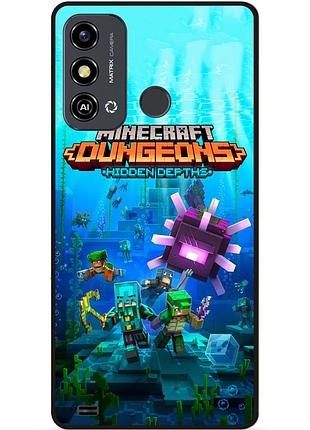 Силіконовий чохол бампер для zte blade a53 з малюнком майнкрафт minecraft
