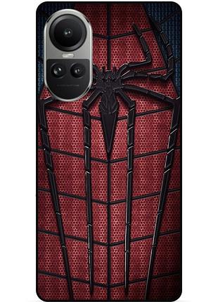 Силиконовый чехол бампер для oppo reno 10 с картинкой человек паук spider man