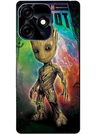 Силіконовий чохол бампер для tecno spark 10c з малюнком groot грут стражі галактики