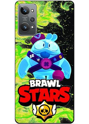 Силиконовый чехол бампер для realme gt2 с героем бравл скуик