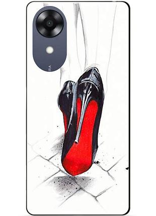 Силиконовый чехол бампер для oppo a17k с рисунком туфли