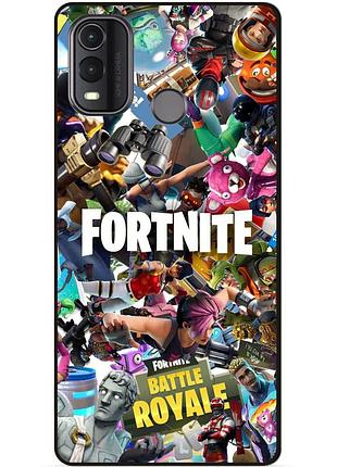 Силиконовый чехол бампер для nokia g11 plus с картинкой fortnite фортнайт