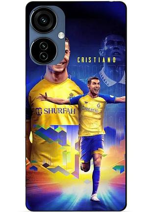 Силіконовий чохол бампер для tecno camon 19 neo з малюнком роналдо аль наср ronaldo