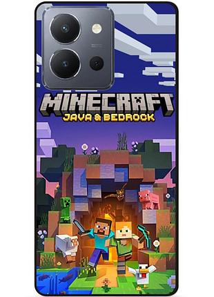 Силіконовий чохол бампер для vivo y36 з картинкою майнкрафт minecraft