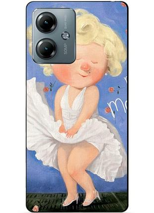 Силиконовый чехол бампер для motorola moto g14 с рисунком мэрилин монро гапчинская marilyn monroe