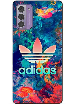Силіконовий чохол бампер для nokia g42 з малюнком адідас