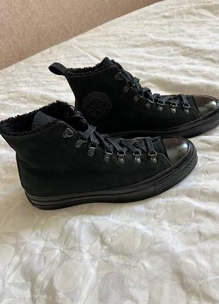 Утепленные converse chuck taylor all star - оригинал размер: 39 (стелька 24.5 см)