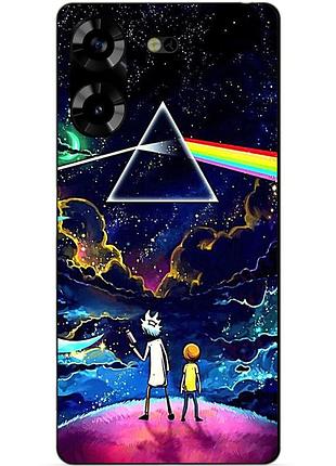 Силіконовий чохол бампер для tecno pova 5 з малюнком рік і морті rick and morty