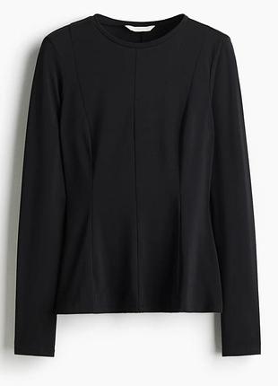 Топ з баскою чорного кольору h&m 4