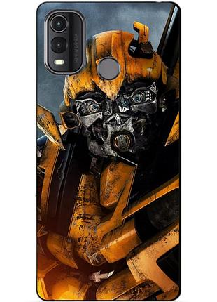 Силиконовый чехол бампер для nokia g11 plus с рисунком бамблби bumblebee трансформеры