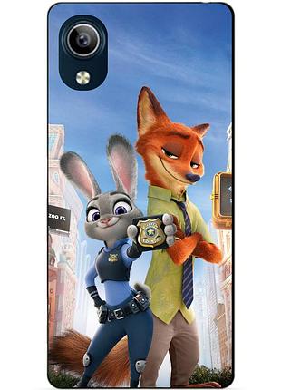 Силиконовый чехол бампер для vivo y1s с рисунком джуди зверополис zootopia