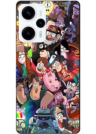 Силиконовый чехол бампер для xiaomi poco f5 с рисунком гравити фолз gravity falls