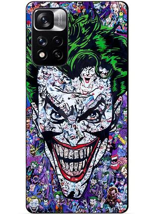 Силиконовый чехол бампер для xiaomi redmi note 11 pro plus 5g с рисунком джокер joker