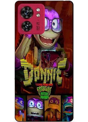 Силиконовый чехол бампер для motorola edge 40 с рисунком донни donnie черепашки ниндзя