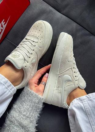 Кроссовки nike air force wolf grey suede