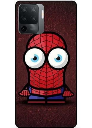 Силиконовый бампер чехол для oppo reno 5 lite с рисунком миньон человек паук spider man