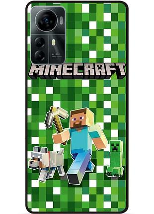 Силіконовий чохол бампер для zte blade a72s стів minecraft кріпер майнкрафт