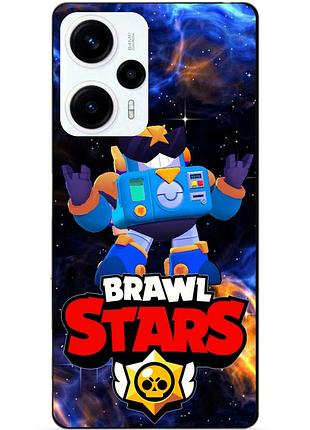 Силиконовый чехол бампер для xiaomi poco f5 с героем космический бравл вольт