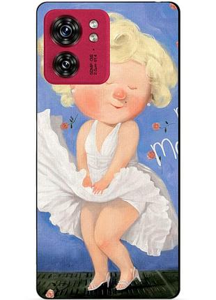 Силиконовый чехол бампер для motorola edge 40 с рисунком мэрилин монро гапчинская marilyn monroe