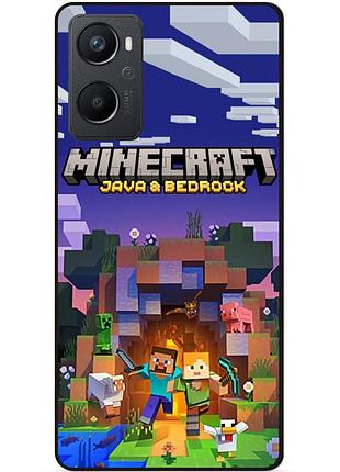 Силіконовий чохол бампер для oppo a96 з картинкою майнкрафт minecraft